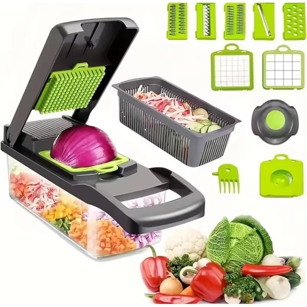 16 In 1 Vegetable Fruit Kitchen Chopper Cutter Food Onion Veggie Dicer Slicer